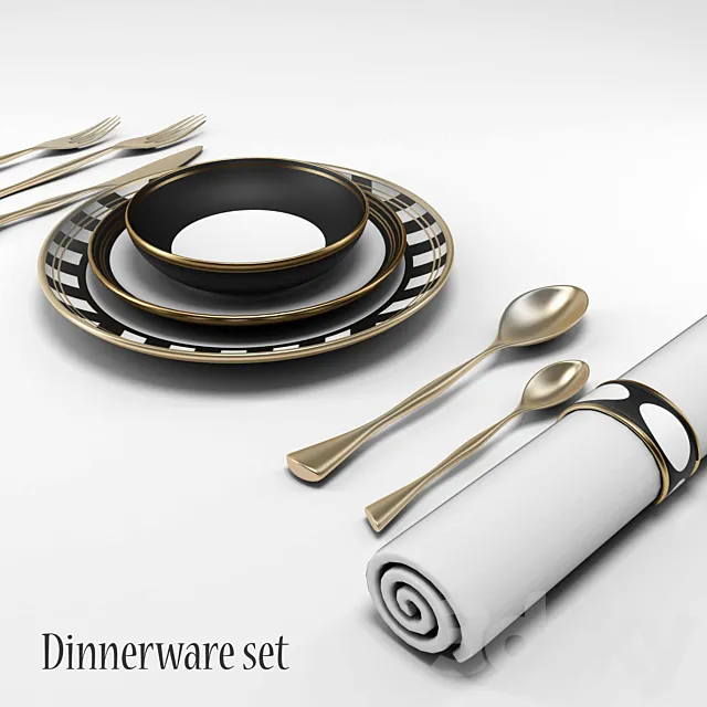 Design dinnerware set 3DS Max Model