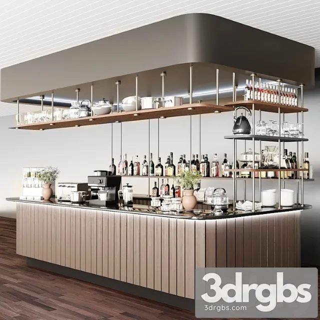 Design project of a cafe in a modern style 2. alcohol 3dsmax Download