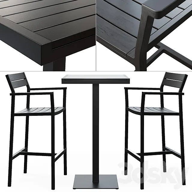 Design Within Reach _ Eos Bar Stool and Bar-Height Table 3ds Max