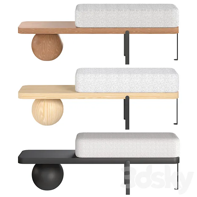 Designer banquette for the hallway in the style of Casa Padrino 3ds Max
