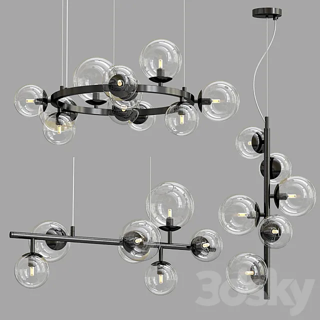 Designer ring chandelier IONA Сhandelier 6 7 11 3ds Max