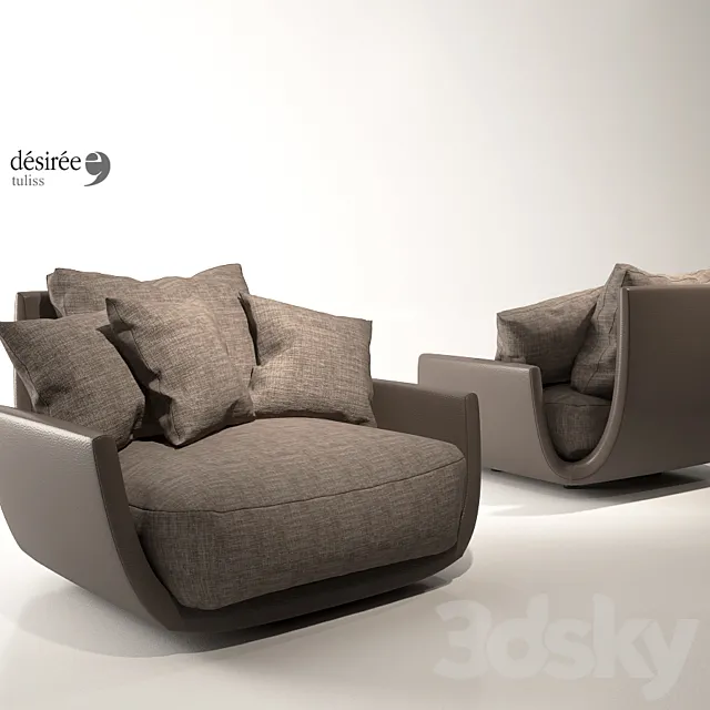 Desiree armchair TULISS 3DS Max Model