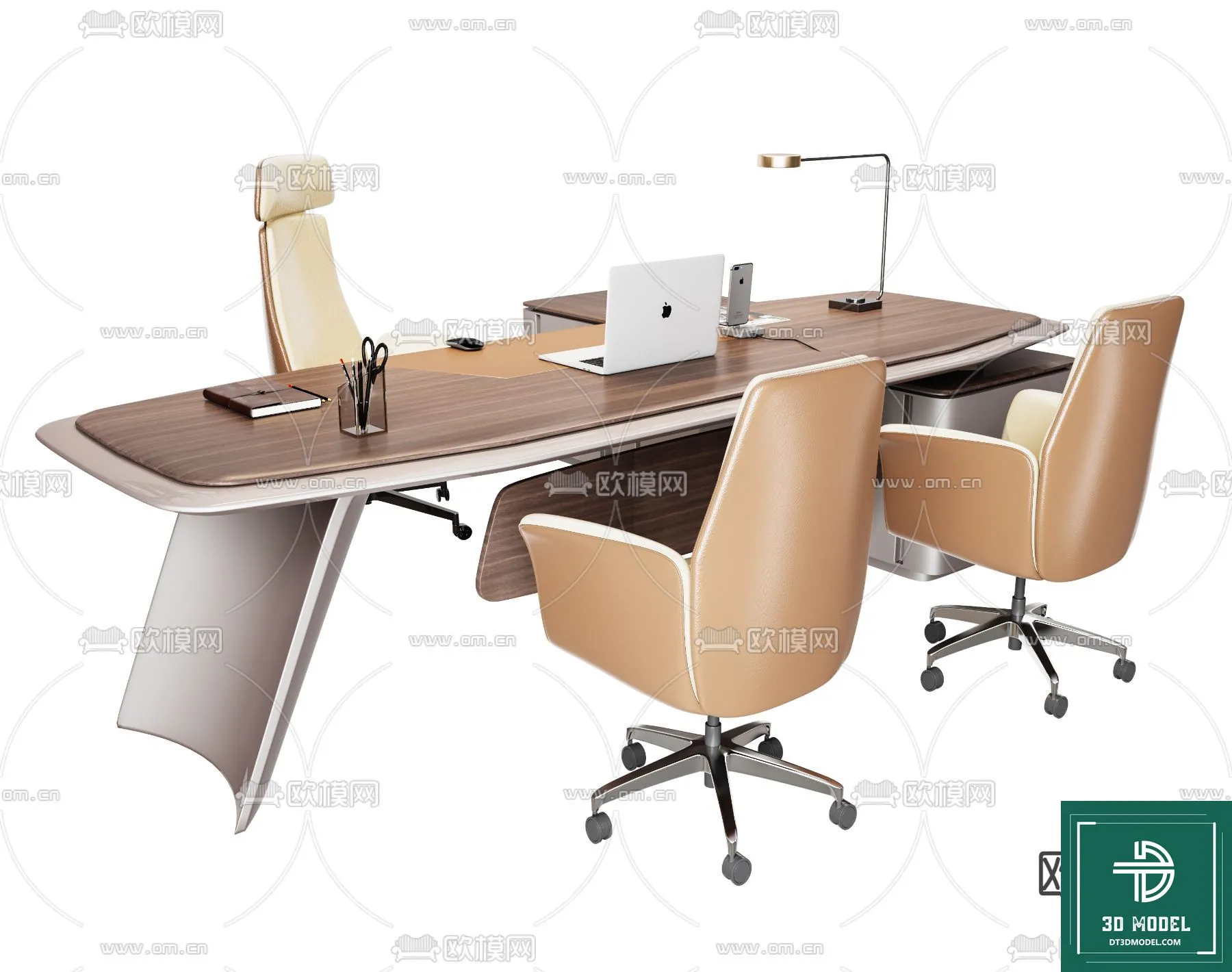 Desk 3D Model for Office – Furniture and Interior Design – 002