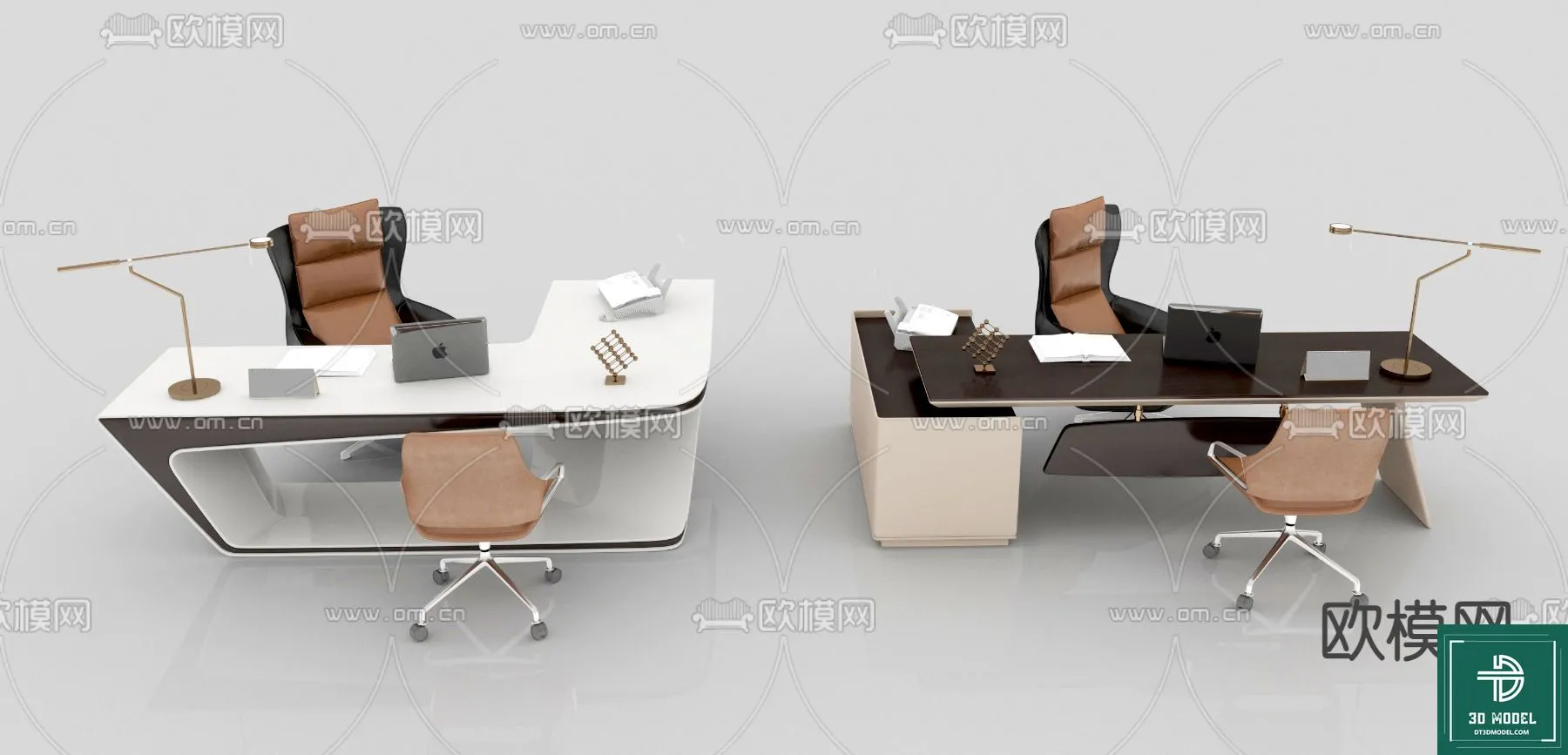 Desk 3D Model for Office – Furniture and Interior Design – 004