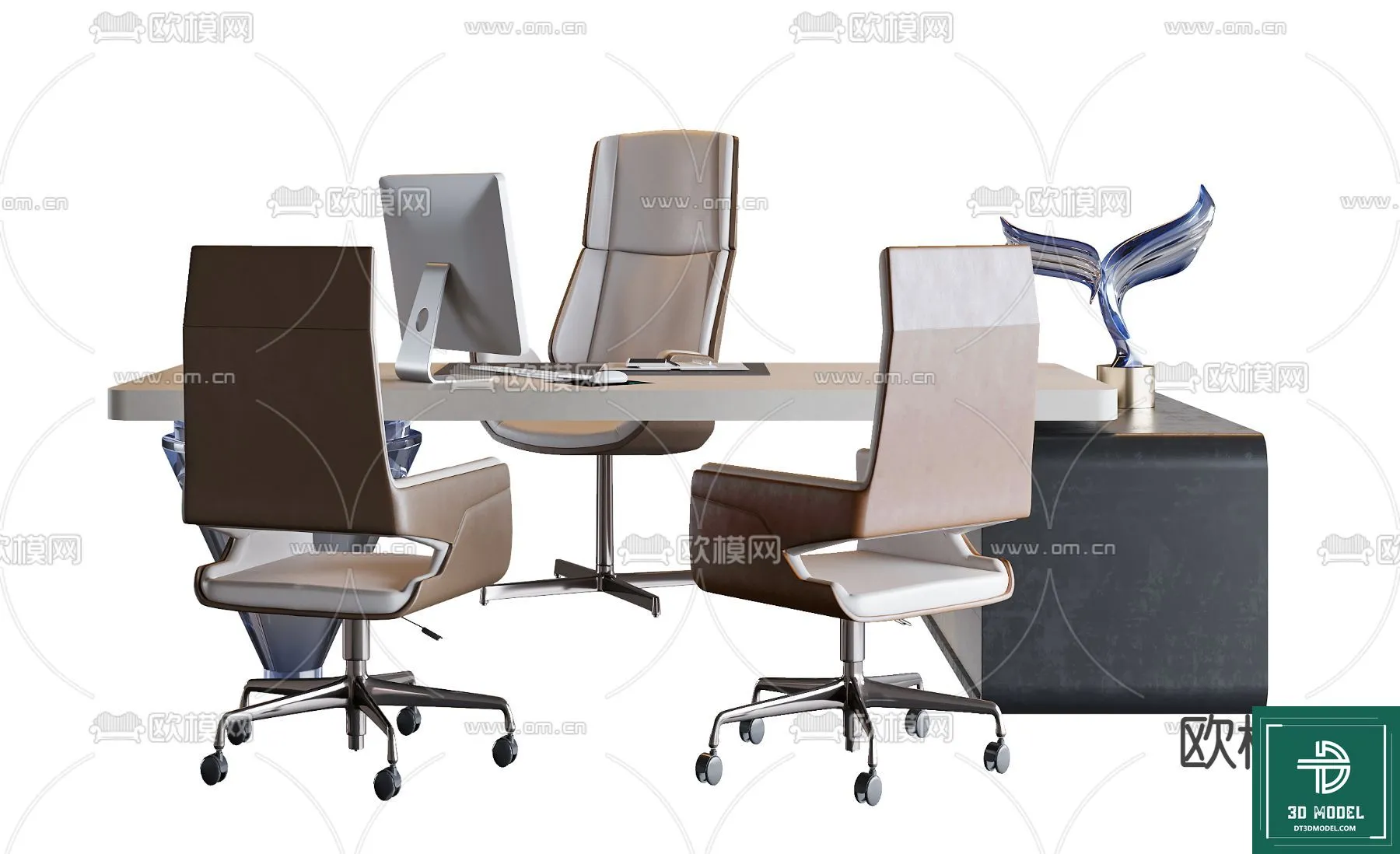 Desk 3D Model for Office – Furniture and Interior Design – 006