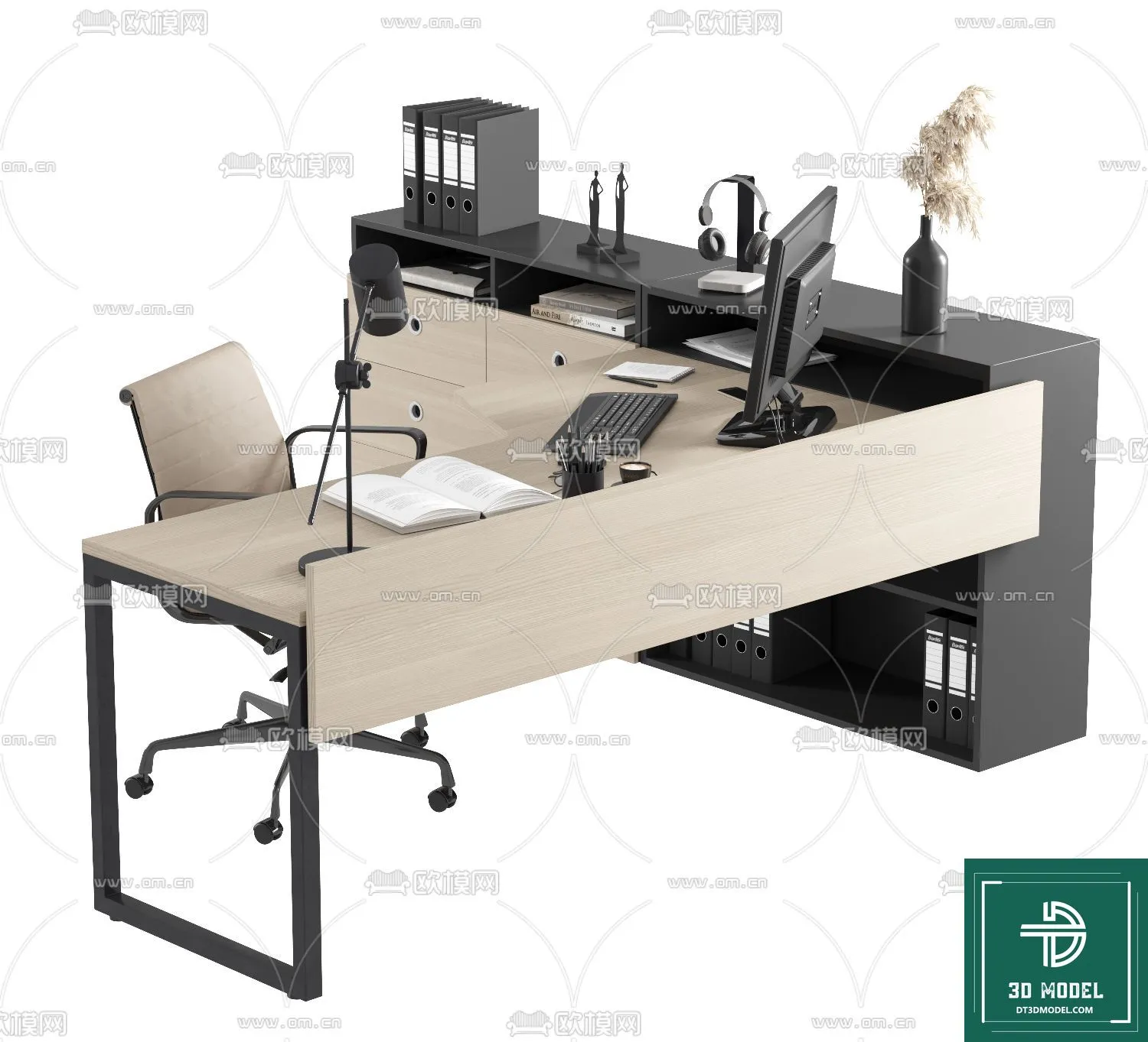 Desk 3D Model for Office – Furniture and Interior Design – 008