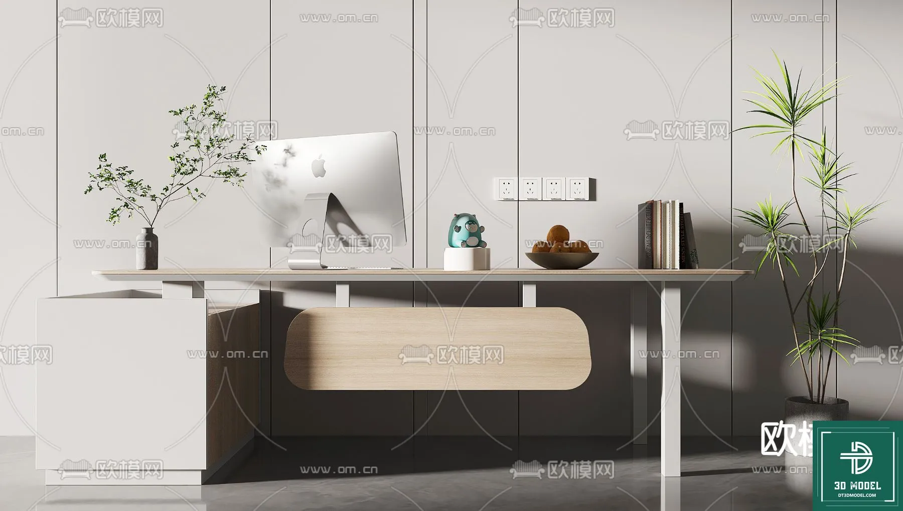 Desk 3D Model for Office – Furniture and Interior Design – 010