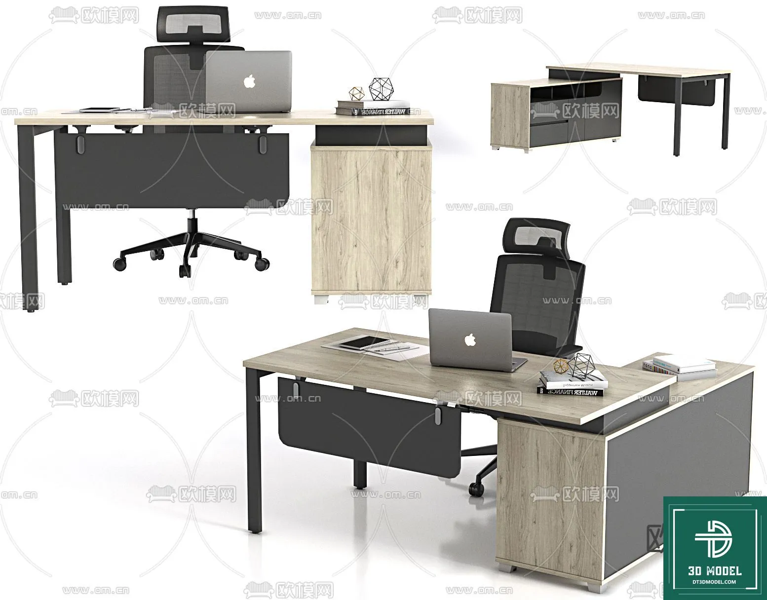 Desk 3D Model for Office – Furniture and Interior Design – 012