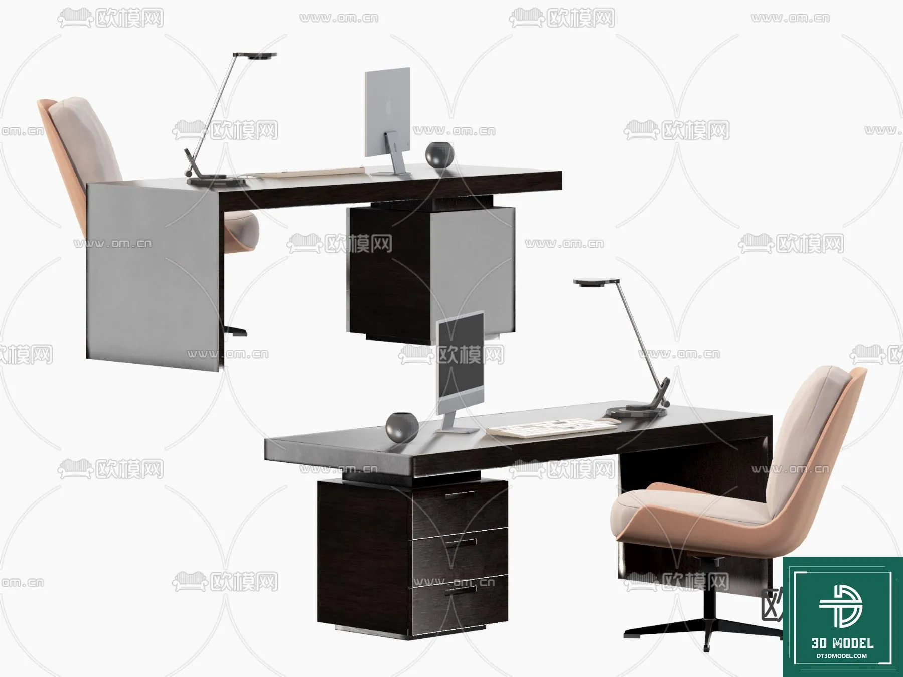 Desk 3D Model for Office – Furniture and Interior Design – 013