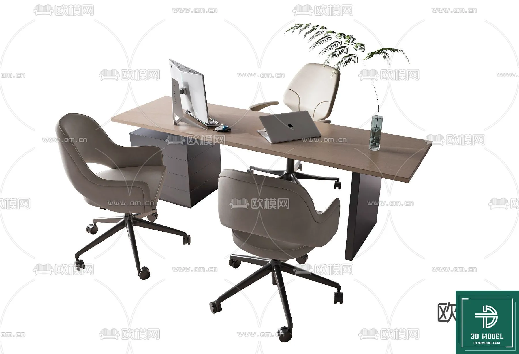 Desk 3D Model for Office – Furniture and Interior Design – 015