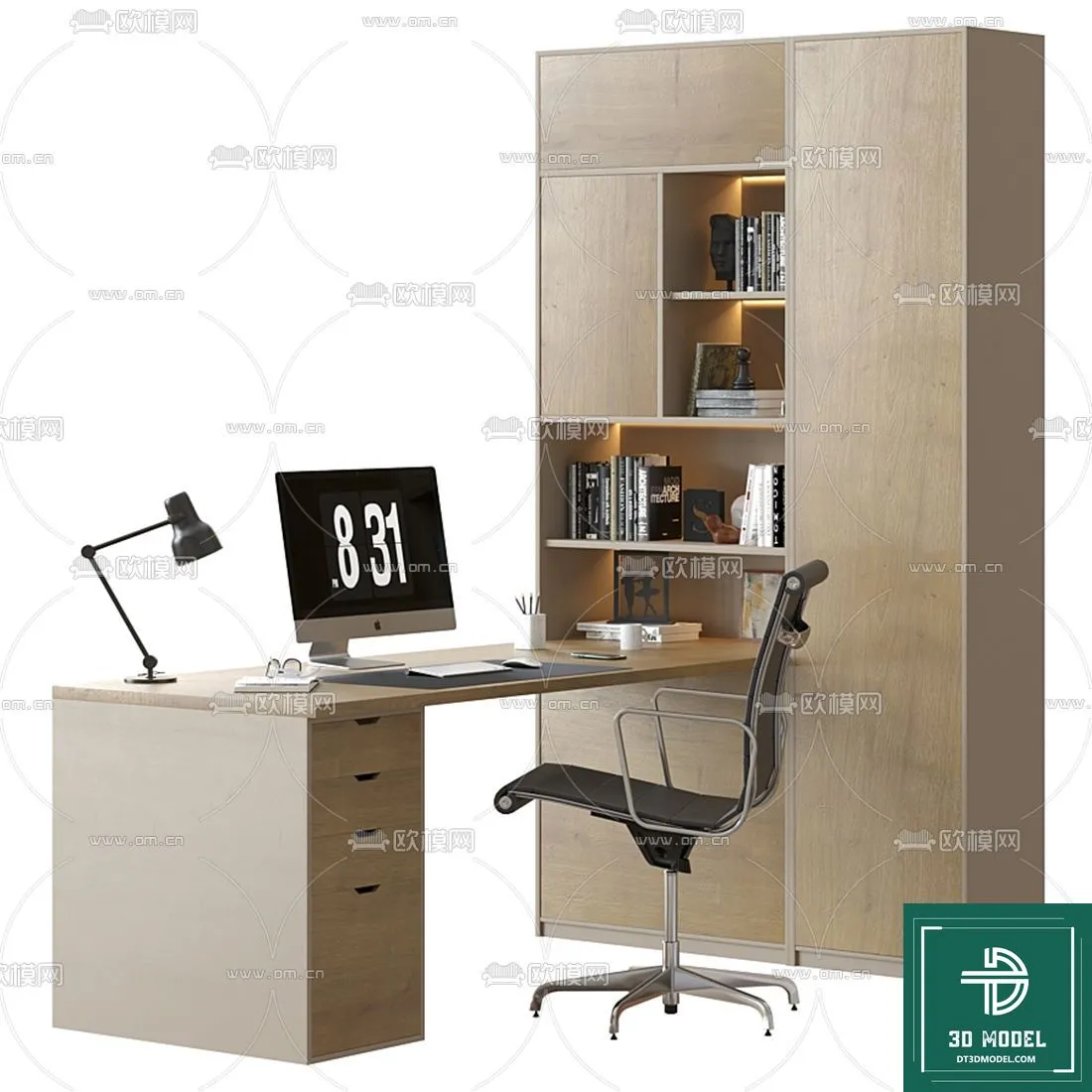 Desk 3D Model for Office – Furniture and Interior Design – 016