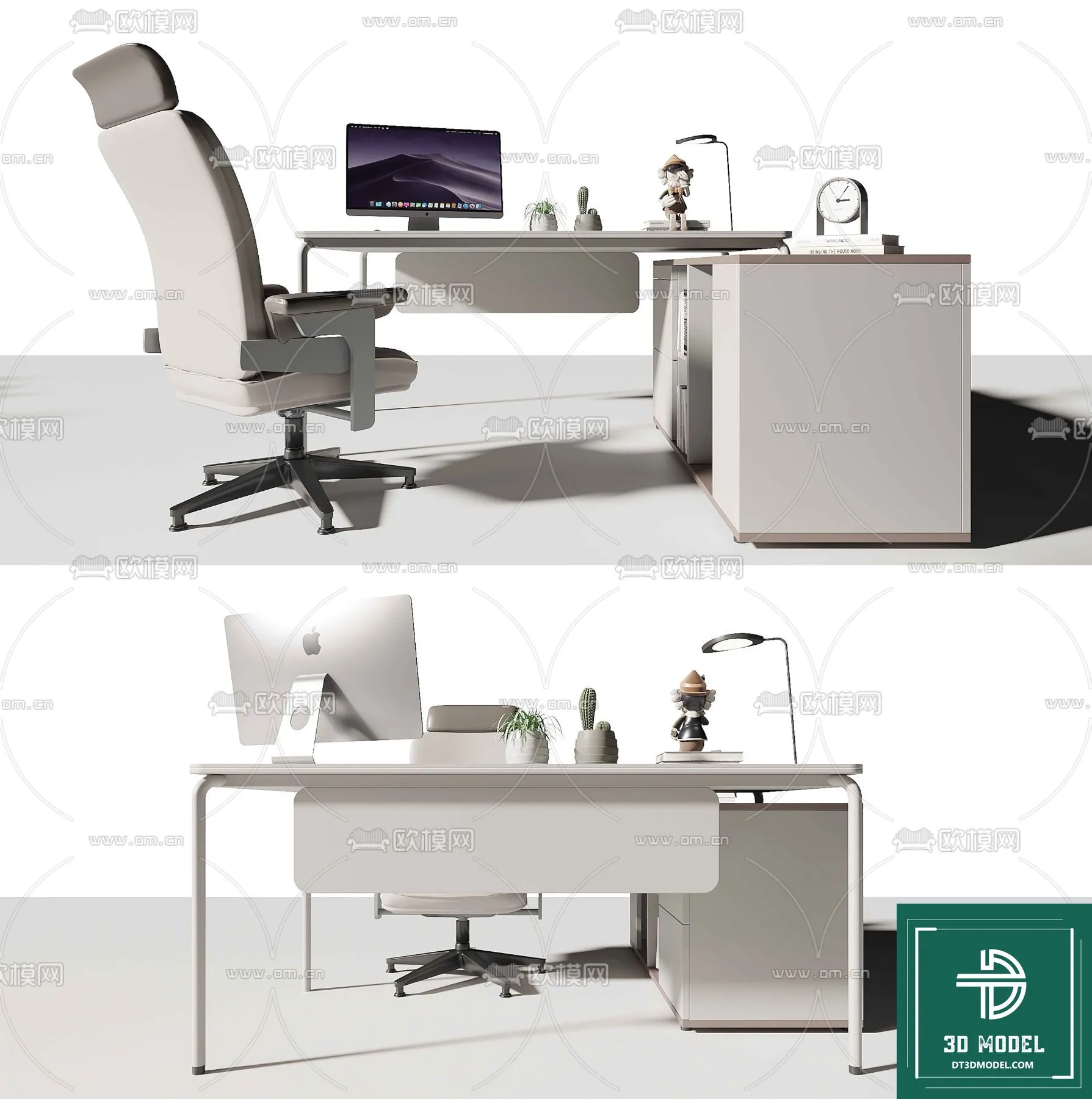 Desk 3D Model for Office – Furniture and Interior Design – 017