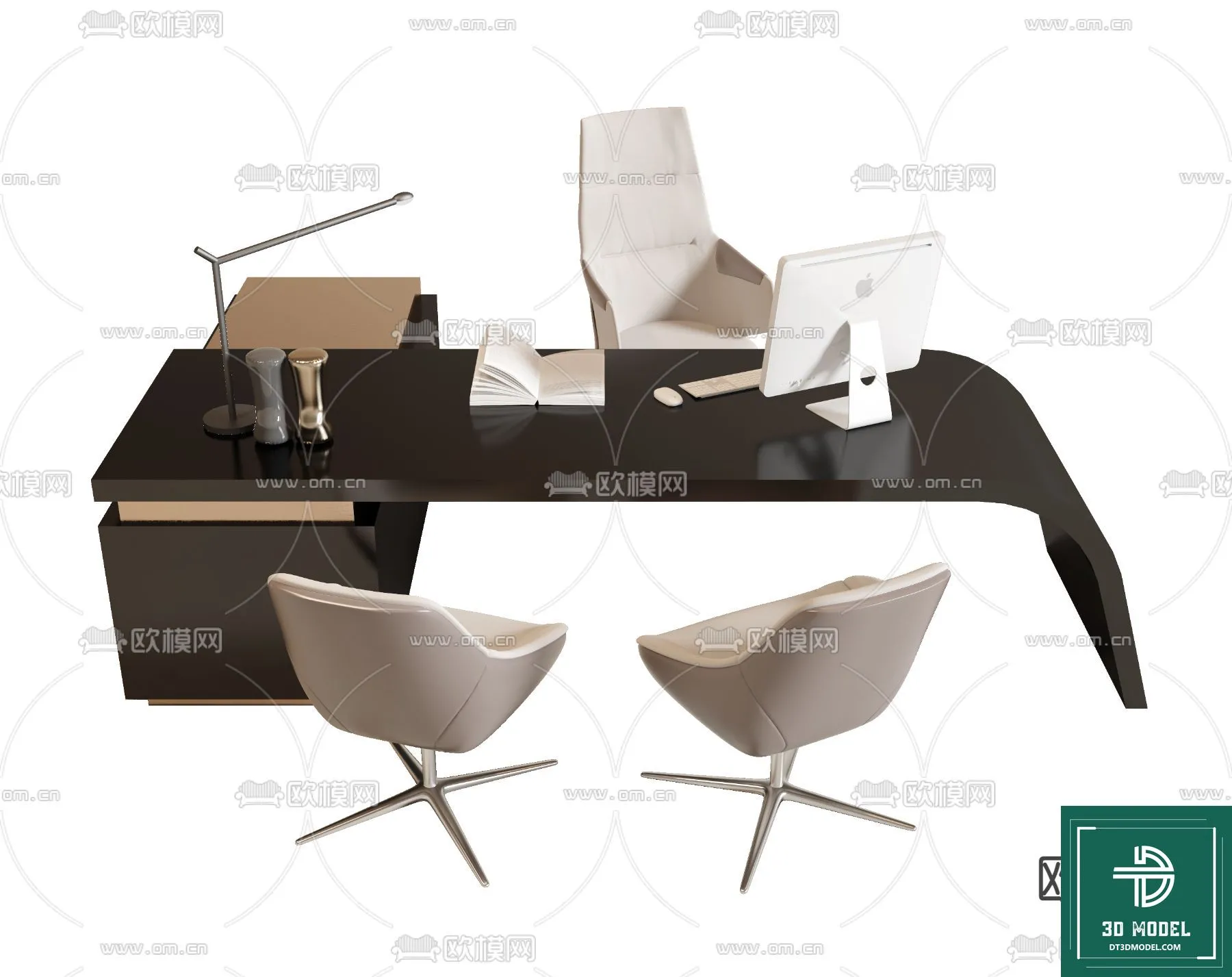 Desk 3D Model for Office – Furniture and Interior Design – 021