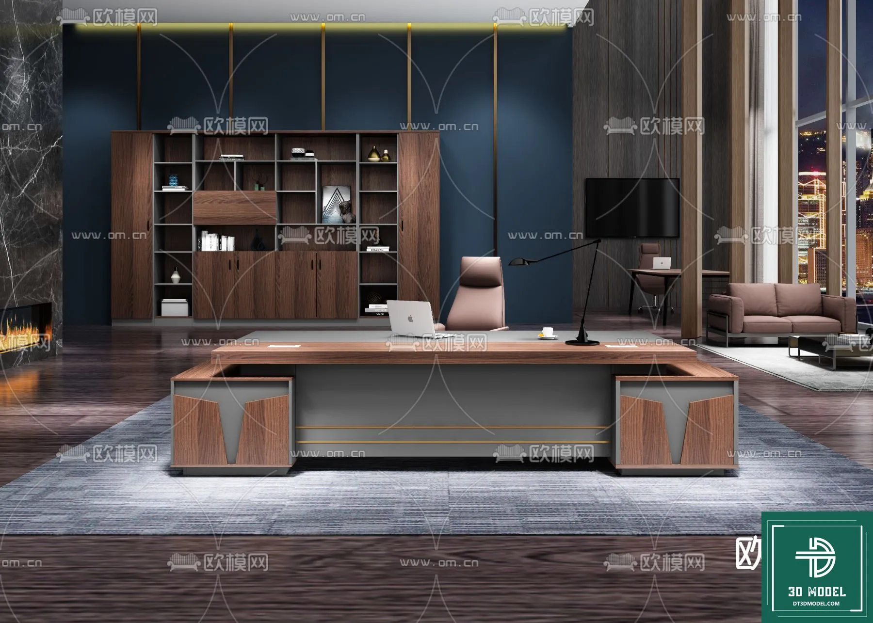 Desk 3D Model for Office – Furniture and Interior Design – 022