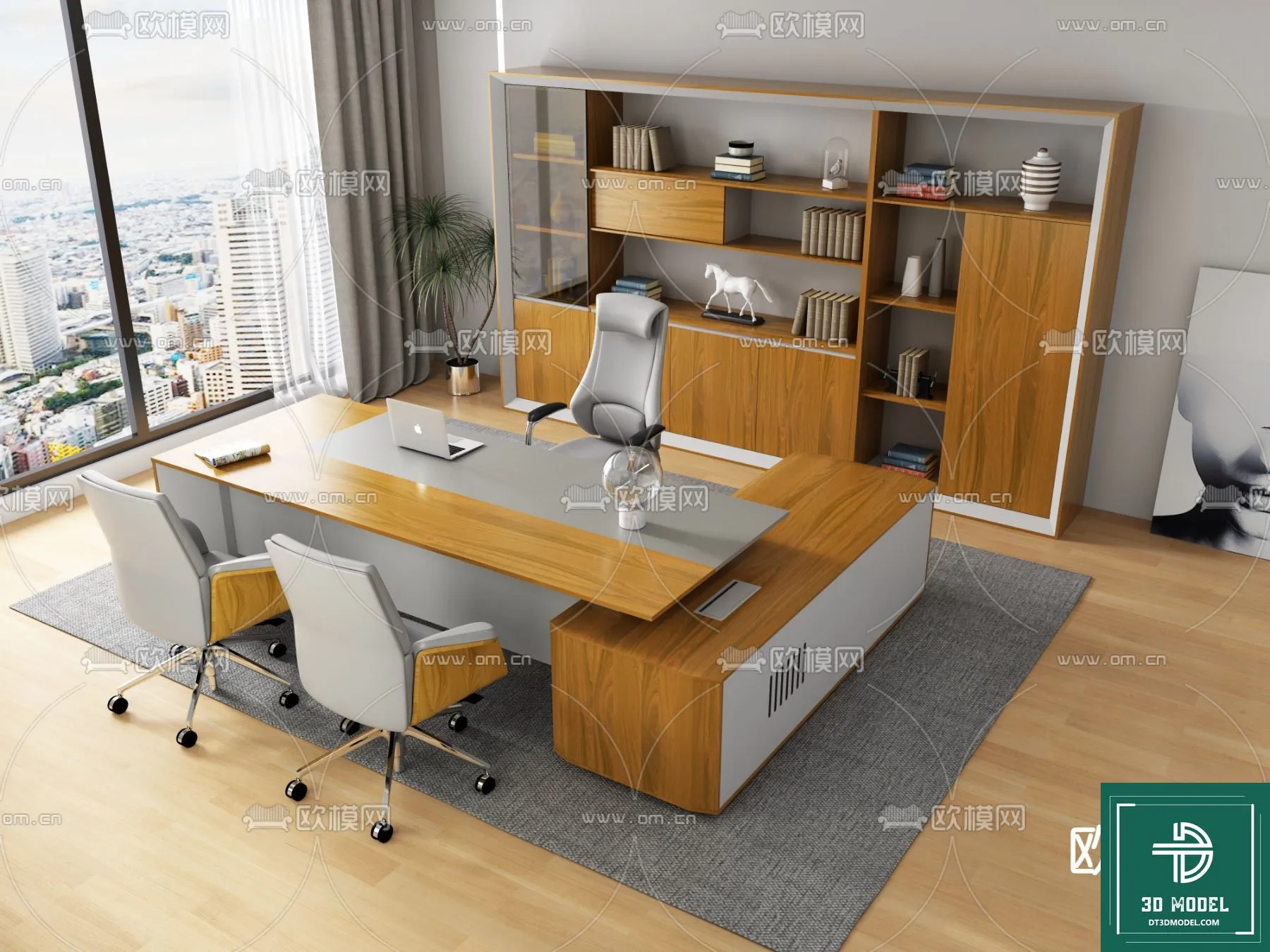 Desk 3D Model for Office – Furniture and Interior Design – 031