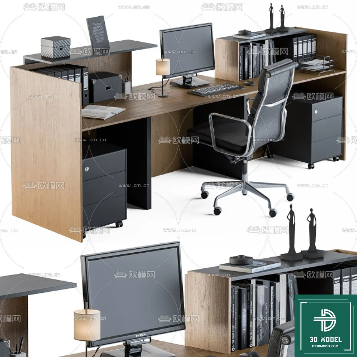 Desk 3D Model for Office – Furniture and Interior Design – 032