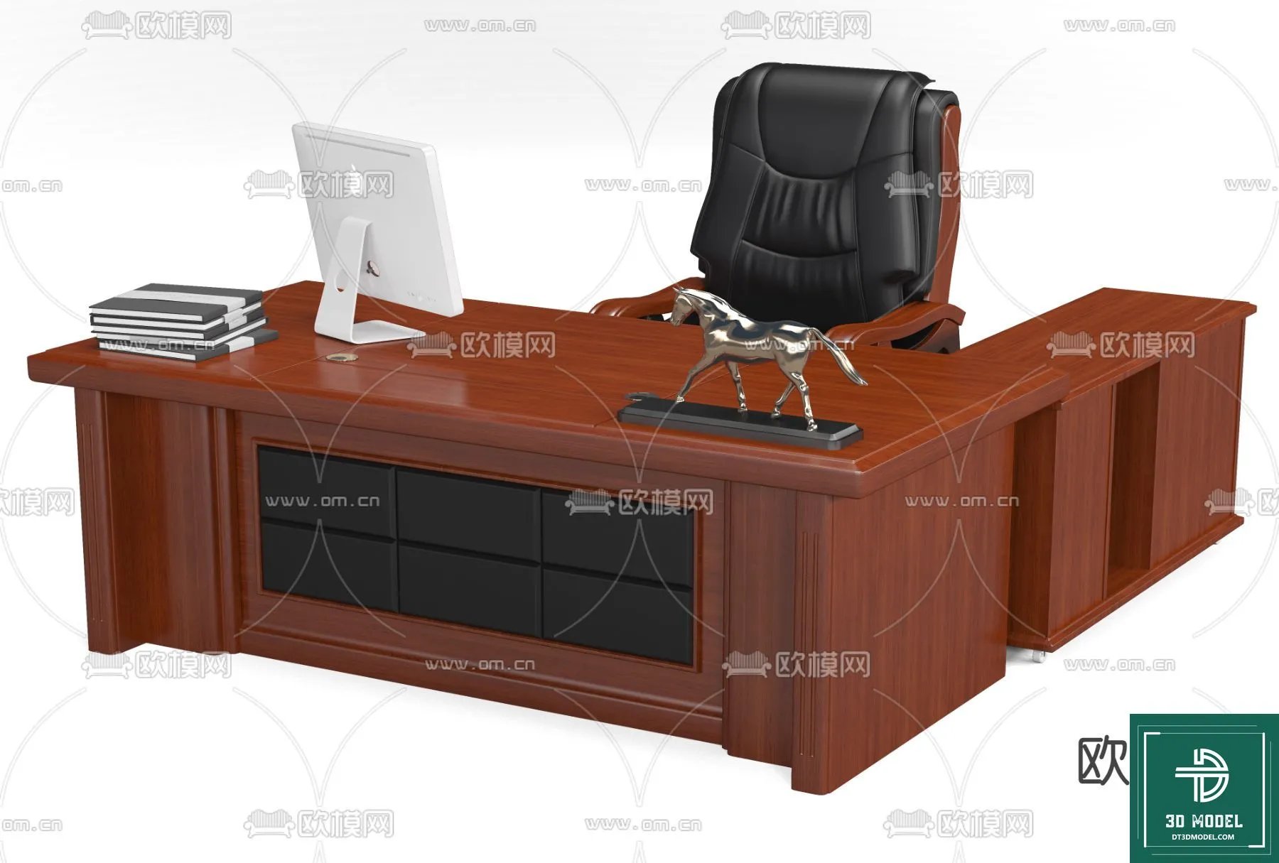 Desk 3D Model for Office – Furniture and Interior Design – 034