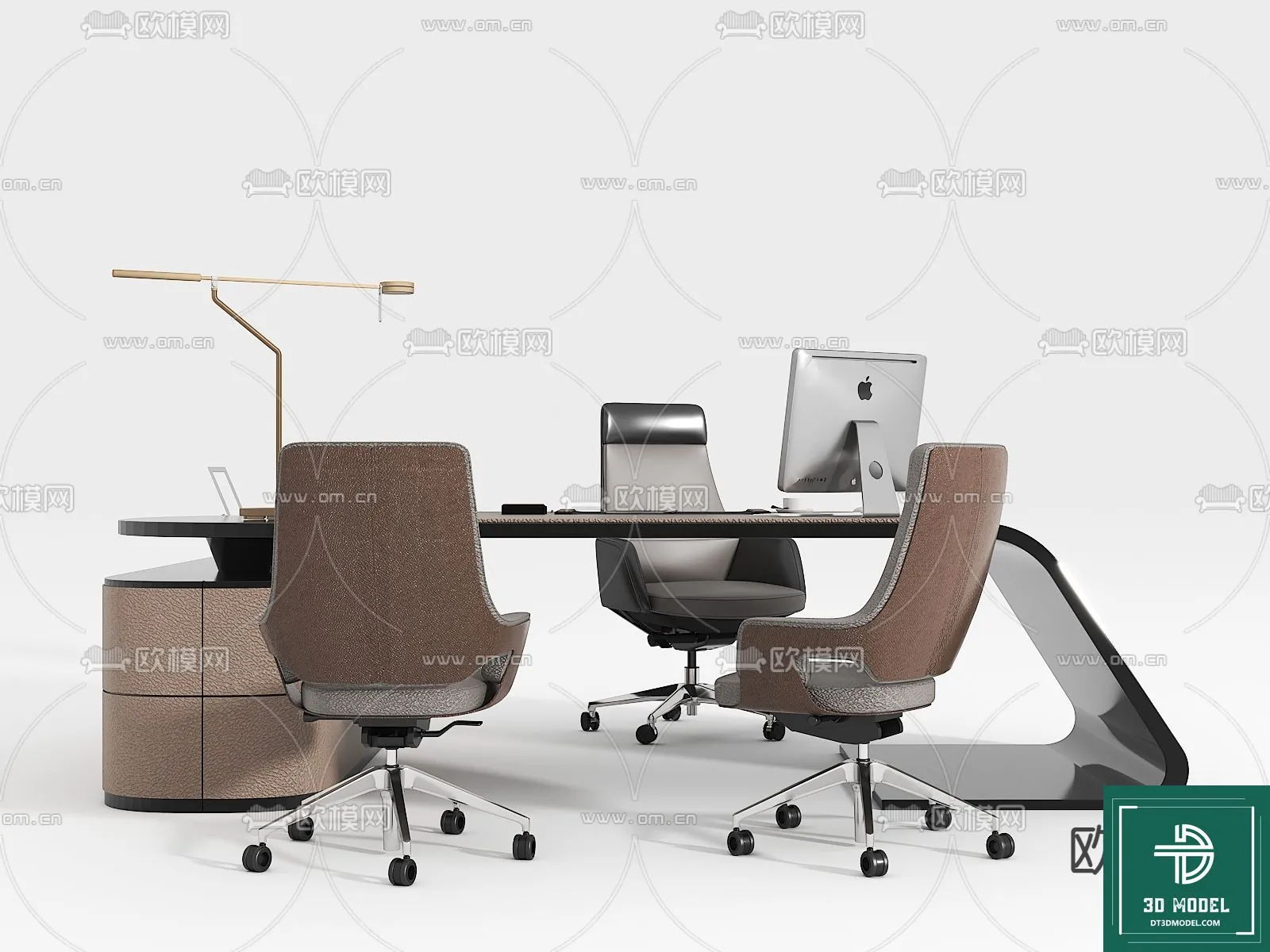 Desk 3D Model for Office – Furniture and Interior Design – 042