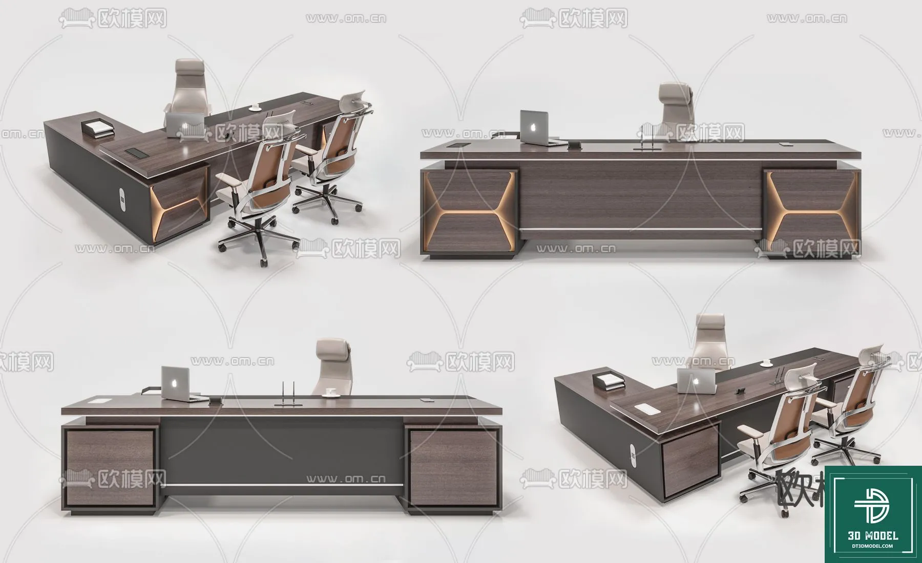 Desk 3D Model for Office – Furniture and Interior Design – 043