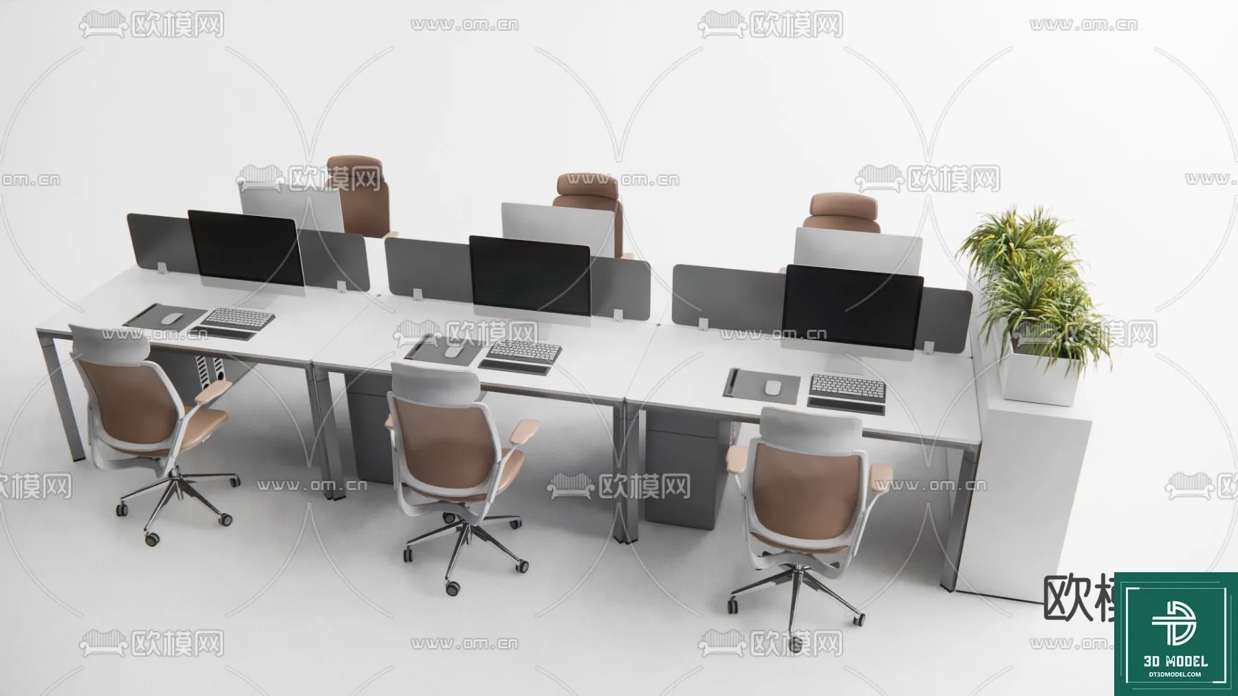 Desk 3D Model for Office – Furniture and Interior Design – 050