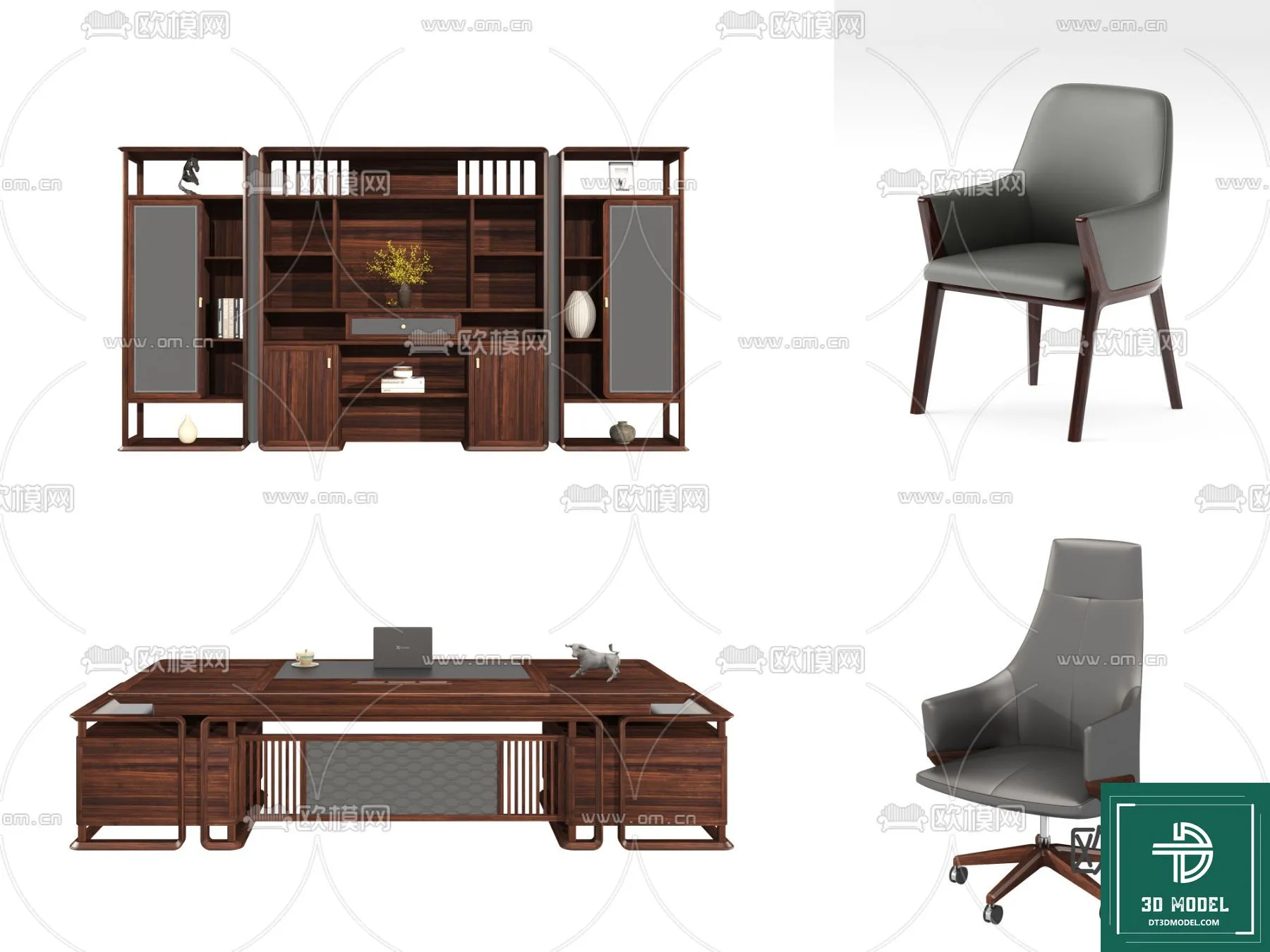 Desk 3D Model for Office – Furniture and Interior Design – 052