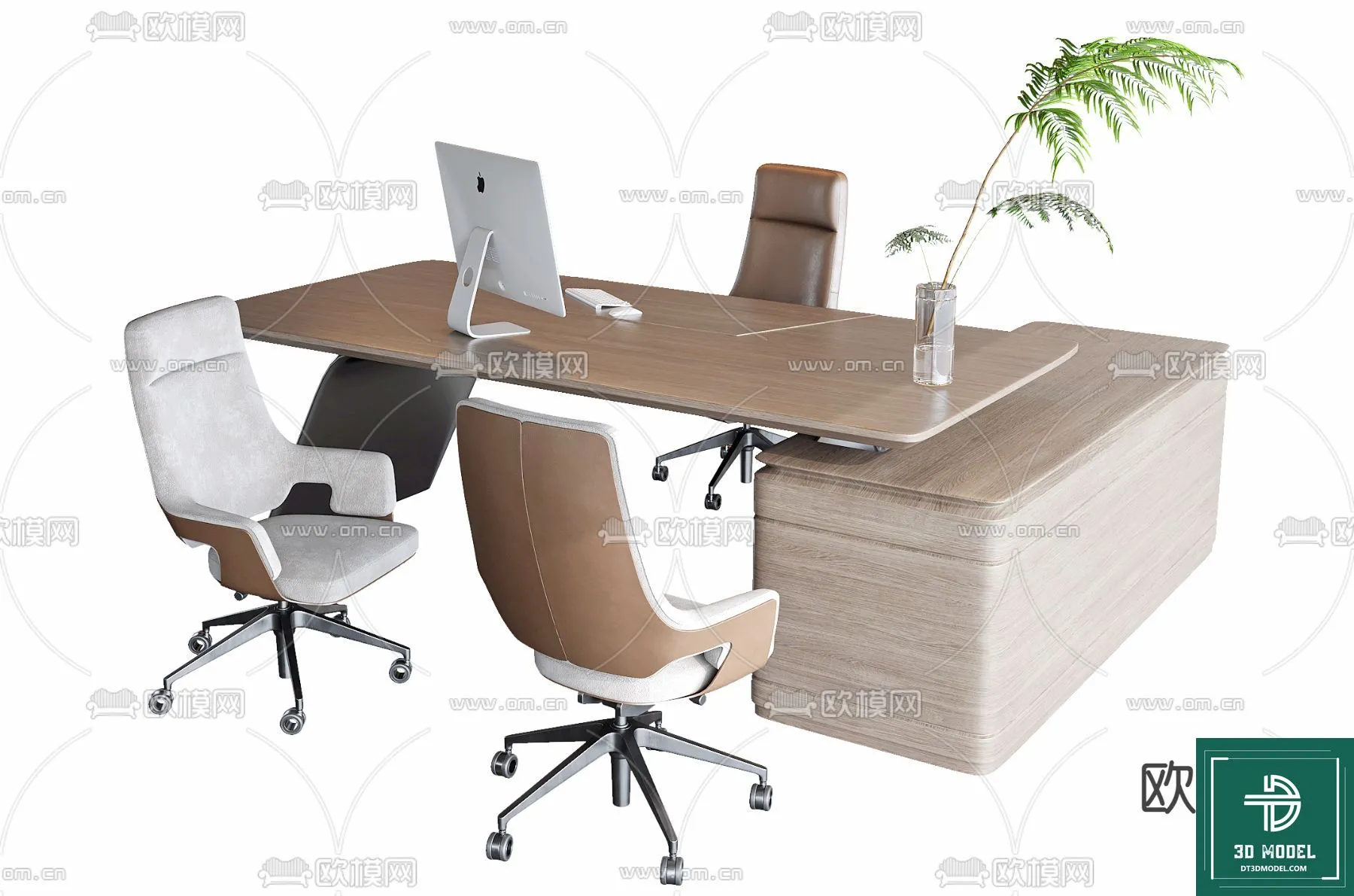 Desk 3D Model for Office – Furniture and Interior Design – 056