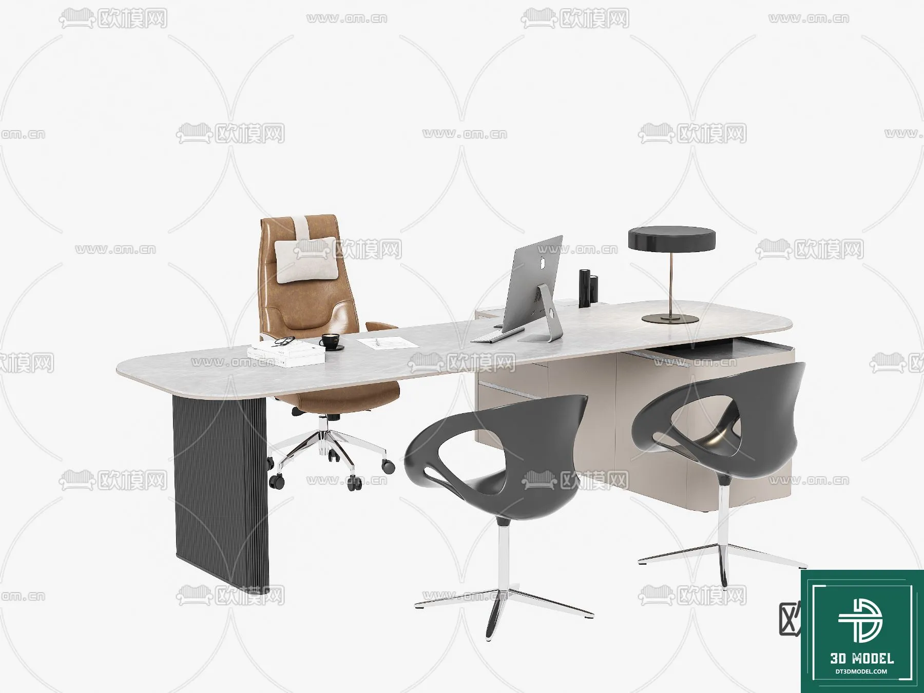 Desk 3D Model for Office – Furniture and Interior Design – 063