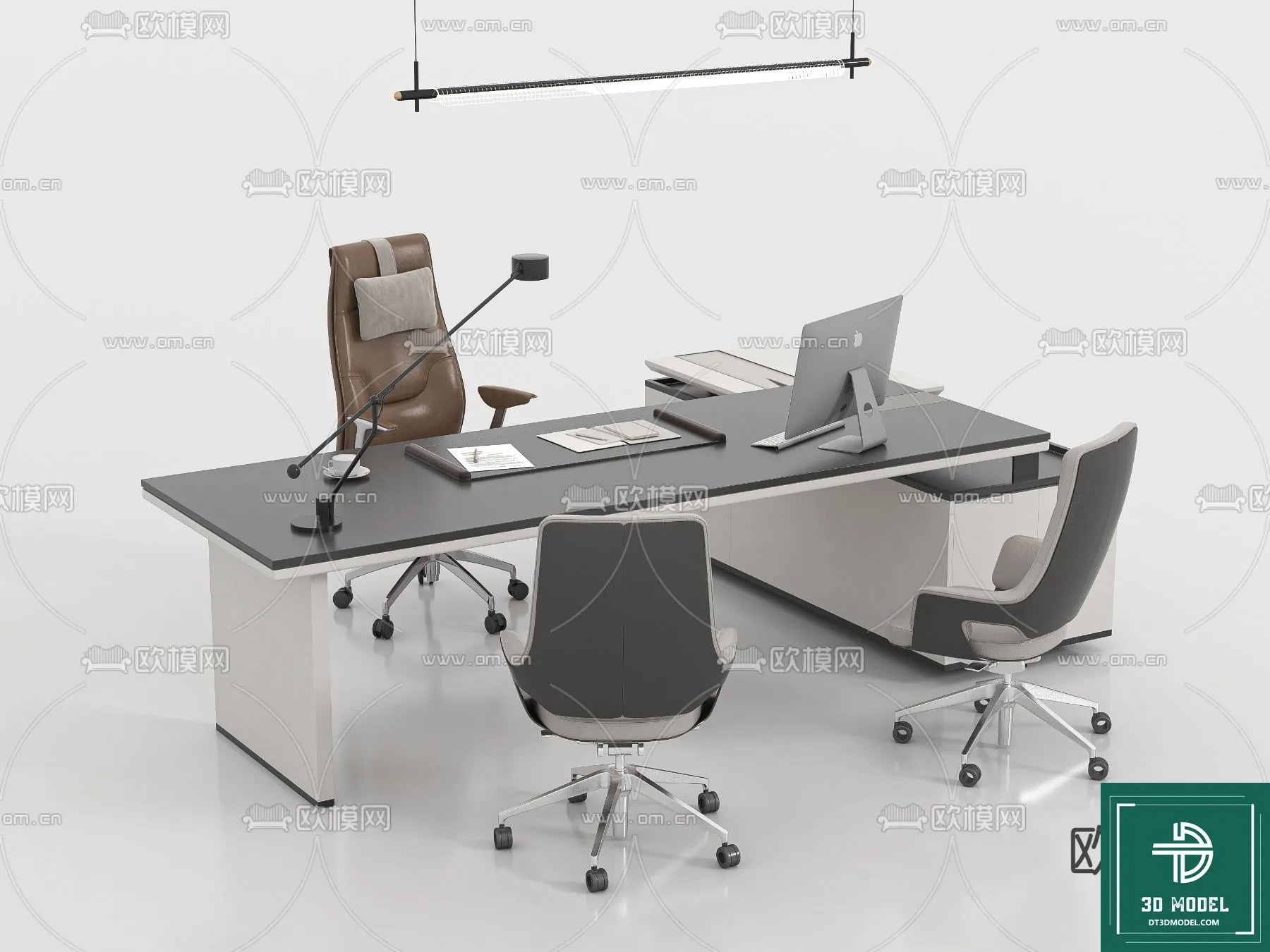 Desk 3D Model for Office – Furniture and Interior Design – 065