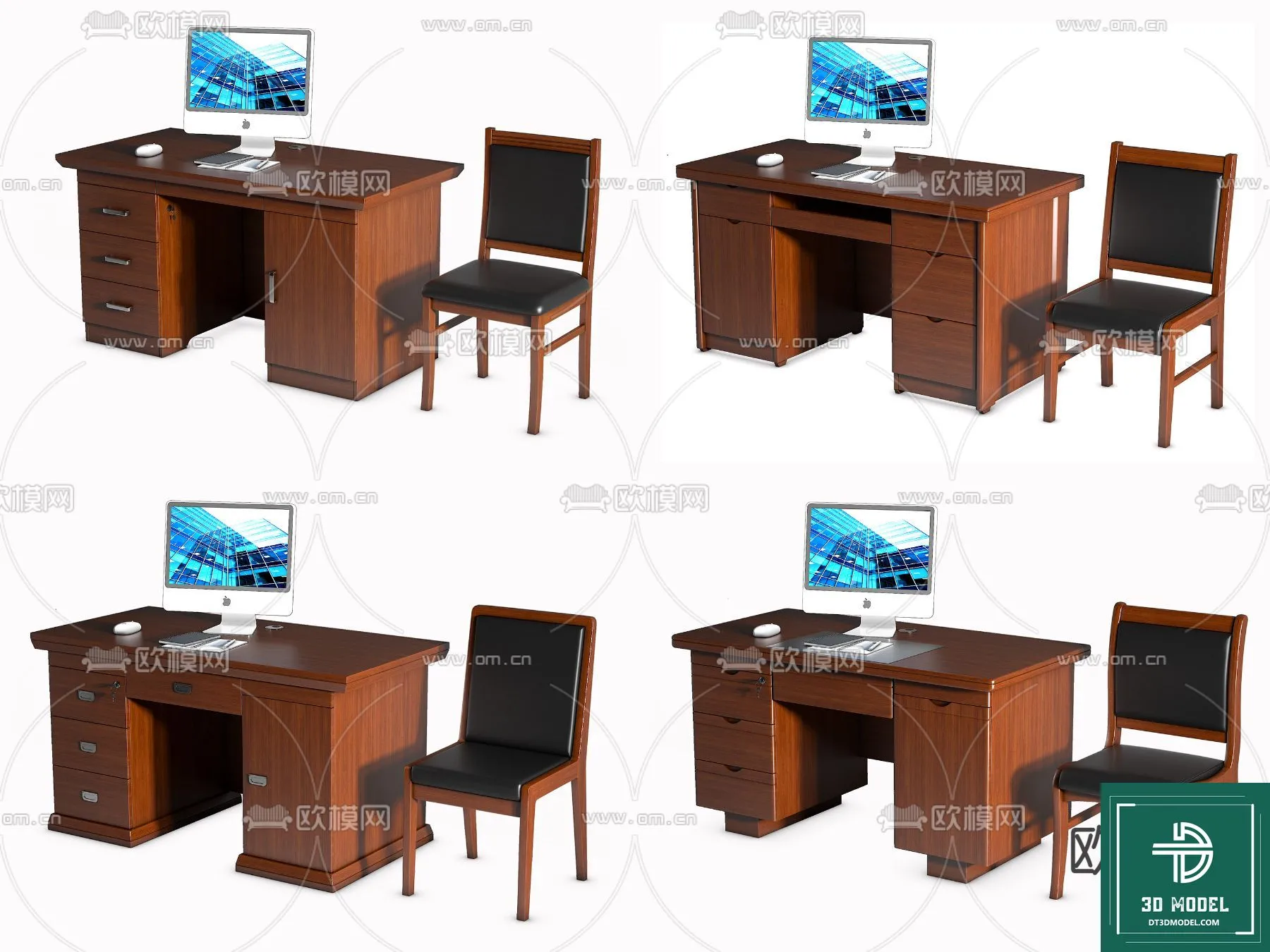 Desk 3D Model for Office – Furniture and Interior Design – 076