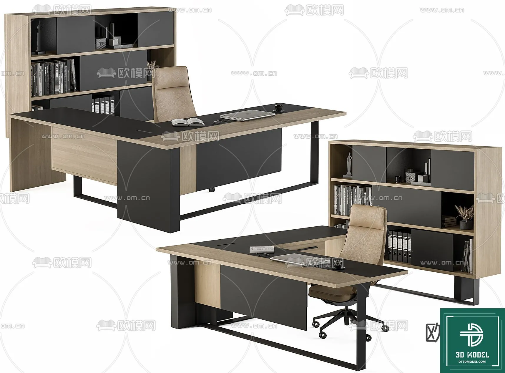 Desk 3D Model for Office – Furniture and Interior Design – 077