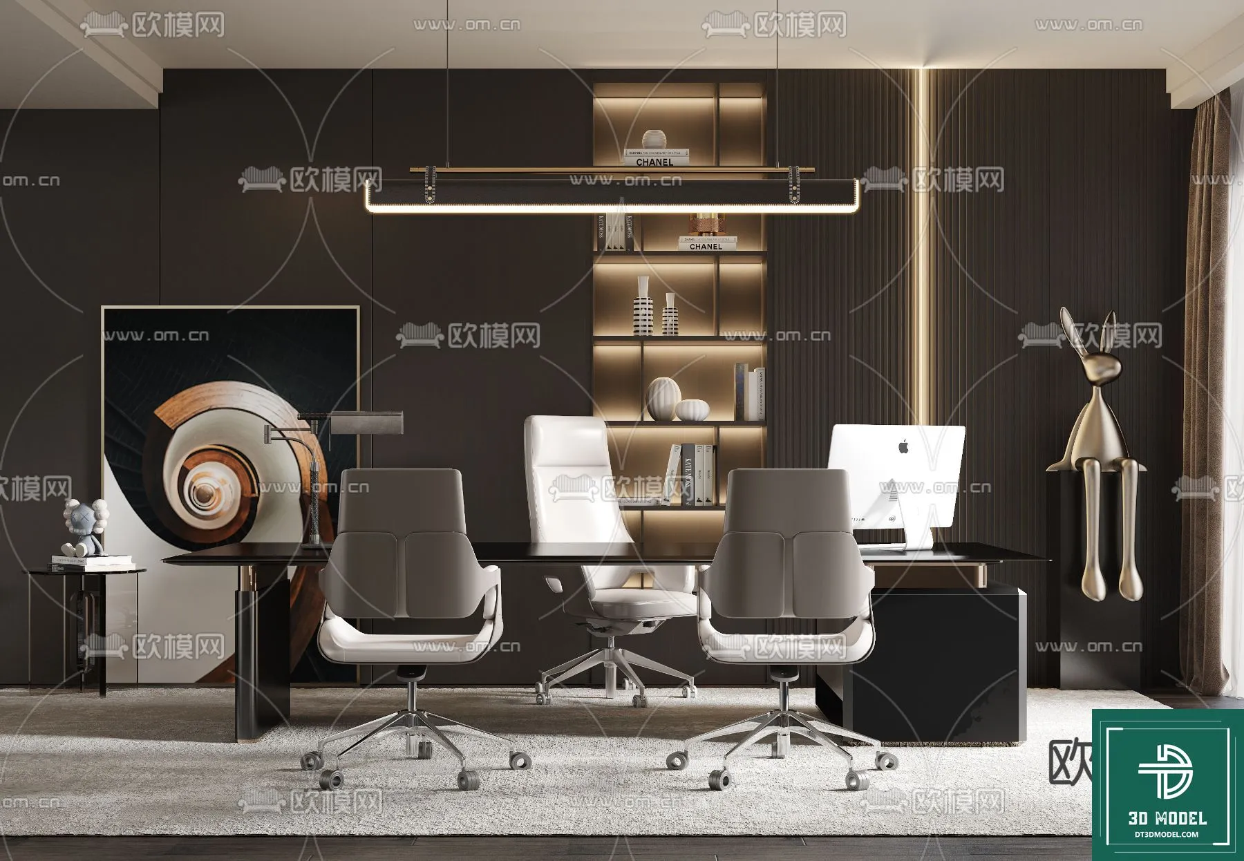 Desk 3D Model for Office – Furniture and Interior Design – 079