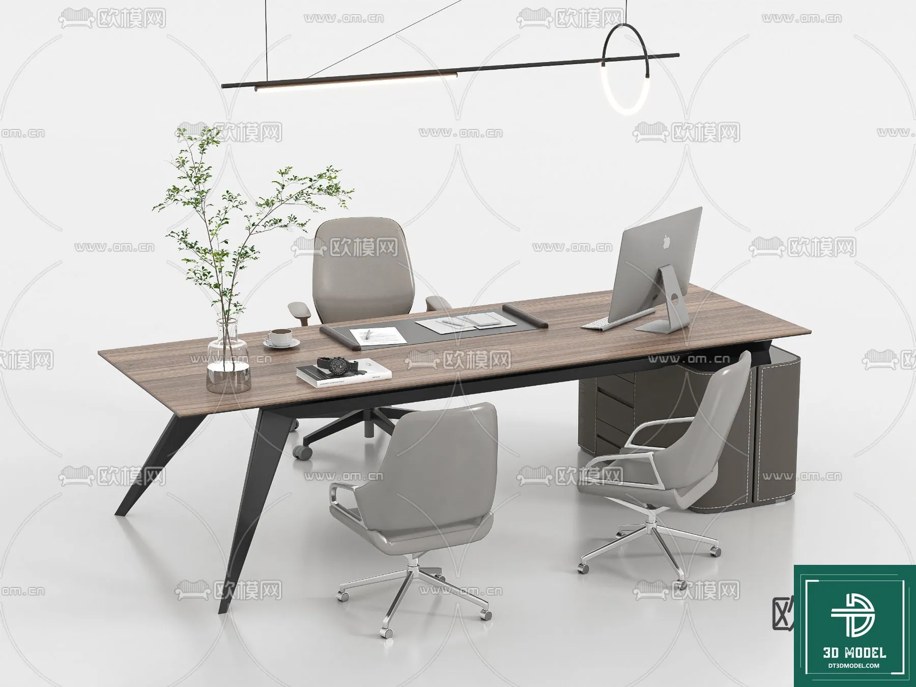 Desk 3D Model for Office – Furniture and Interior Design – 080