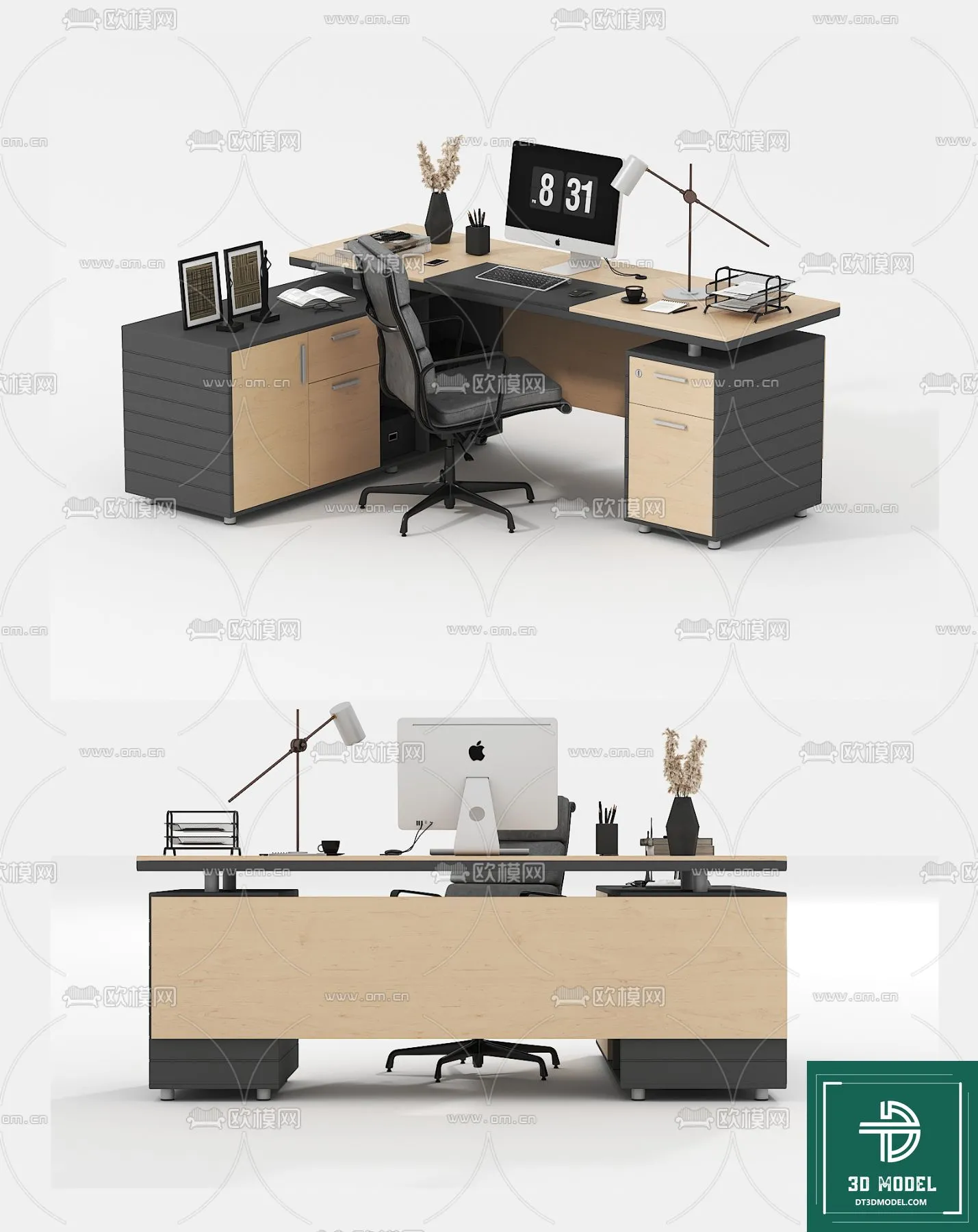 Desk 3D Model for Office – Furniture and Interior Design – 081