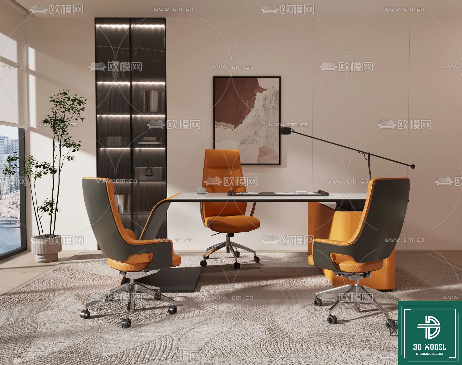 Desk 3D Model for Office – Furniture and Interior Design – 092