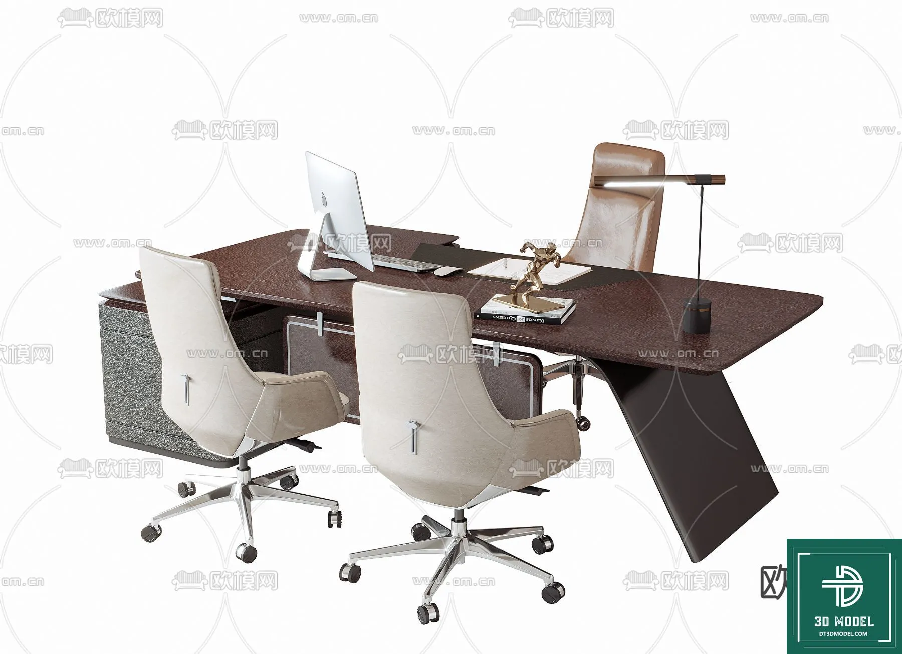 Desk 3D Model for Office – Furniture and Interior Design – 096