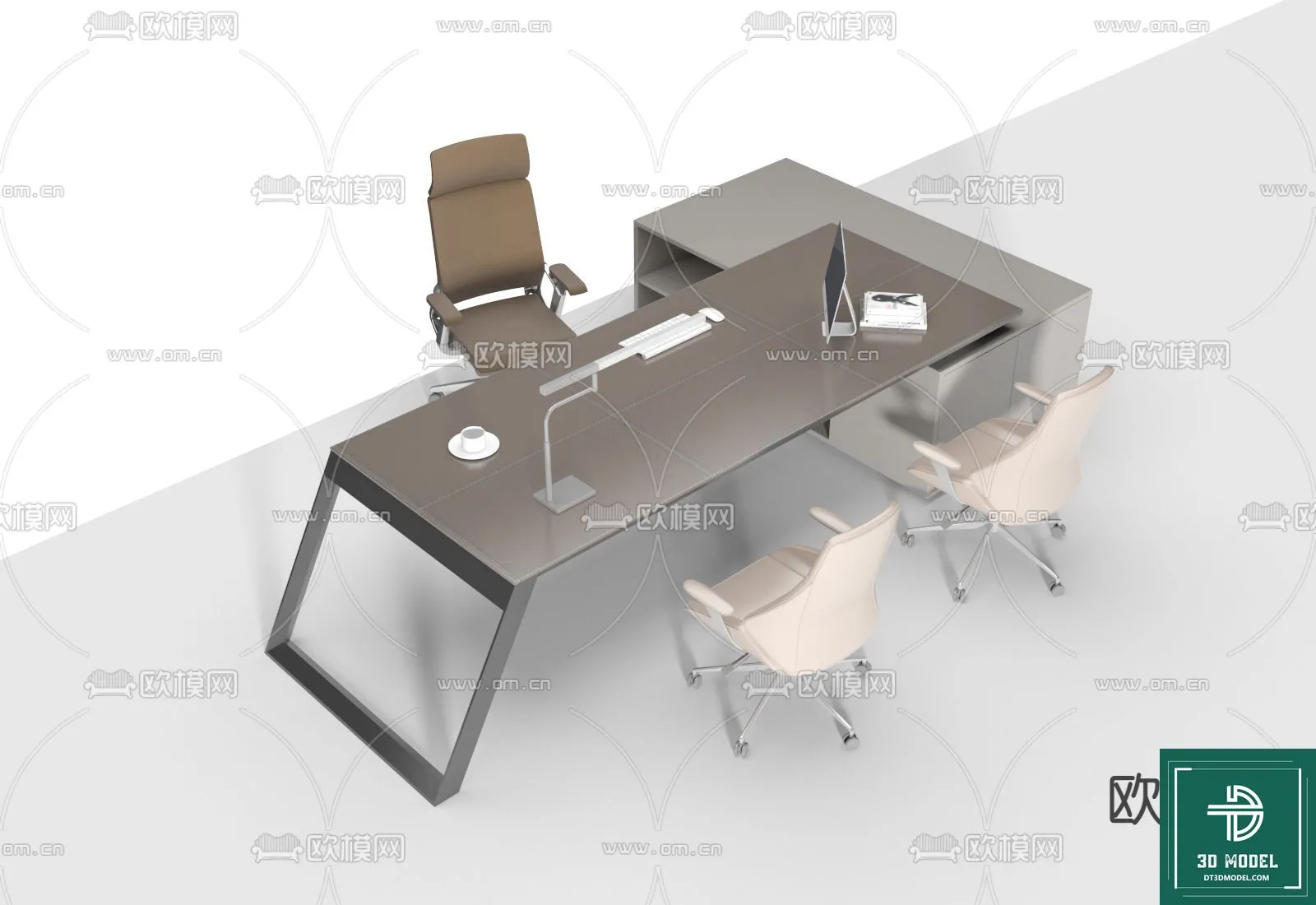 Desk 3D Model for Office – Furniture and Interior Design – 106