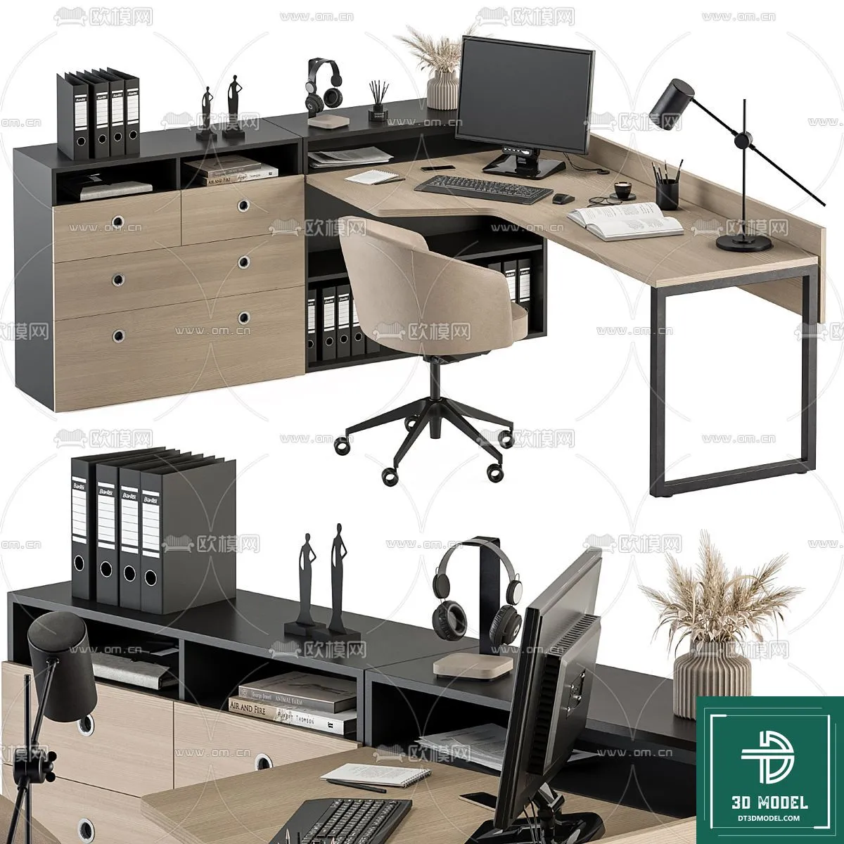 Desk 3D Model for Office – Furniture and Interior Design – 107