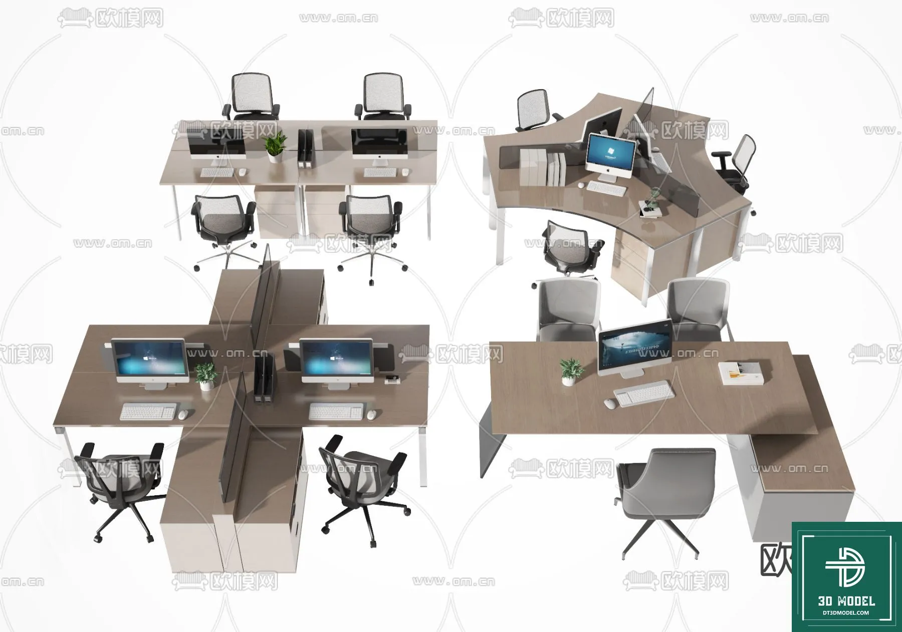 Desk 3D Model for Office – Furniture and Interior Design – 118