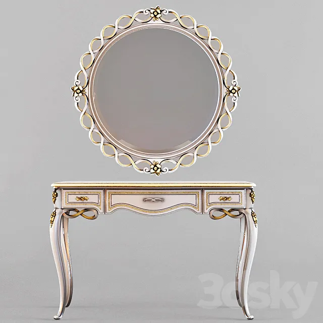 Desk and mirror Forever of Signorini & Coco factory 3ds Max