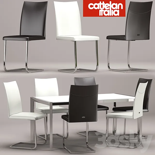 Desk-chair Pedro-Janet Cattalan Italia 3ds Max