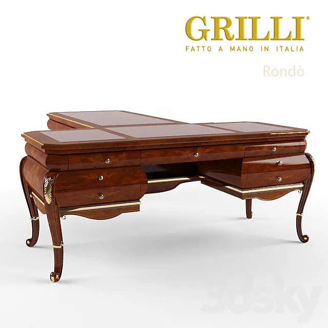 Desk Grilli Rondo 3ds Max