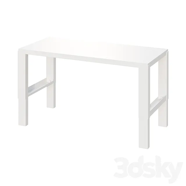 Desk PÅHL POHL Desk white128x58 cm 3ds Max