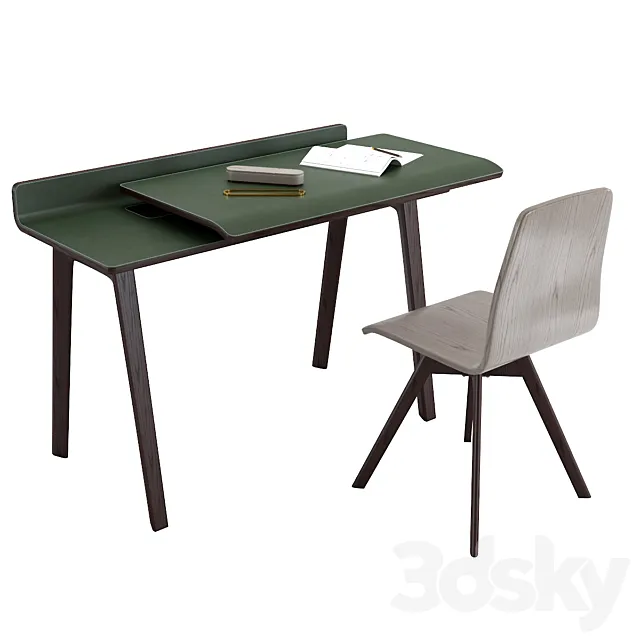 Desk Poltrona Frau Iren and Dante Swivel Office Chair 3DSMax File