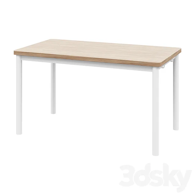 Desk TOMMARYD Table oak veneer bleached_white130x70 cm 3ds Max