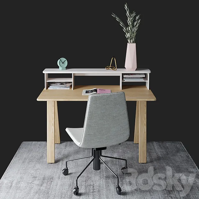 Desktop “Kaira Desk” by “West Elm” 3DSMax File