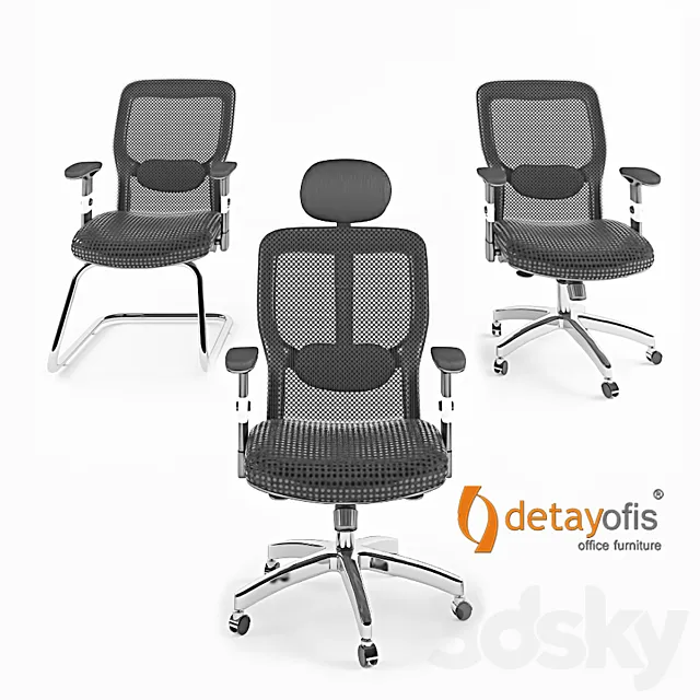 Detay Office Omega Chair 3ds Max