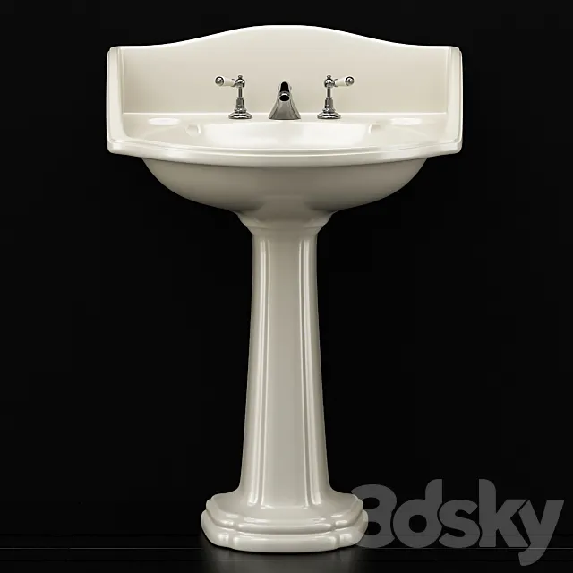 Devon & Devon OXFORD Pedestal washbasin 3DS Max Model