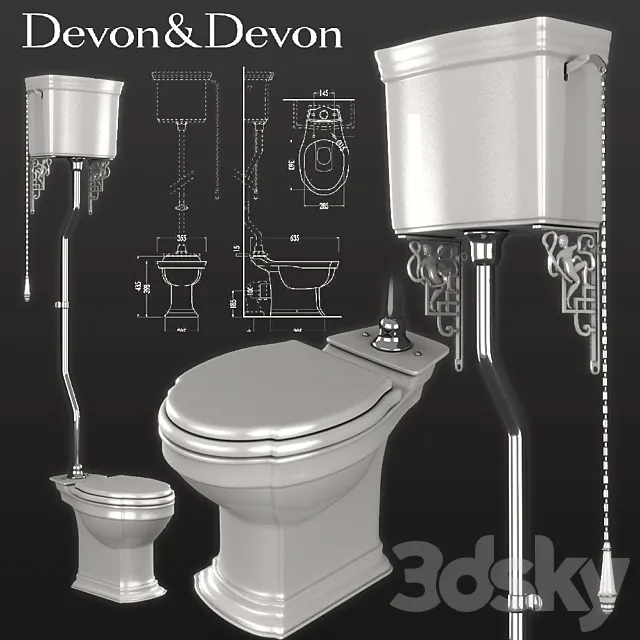 Devon & Devon WC Pan with High level cistern 3ds Max