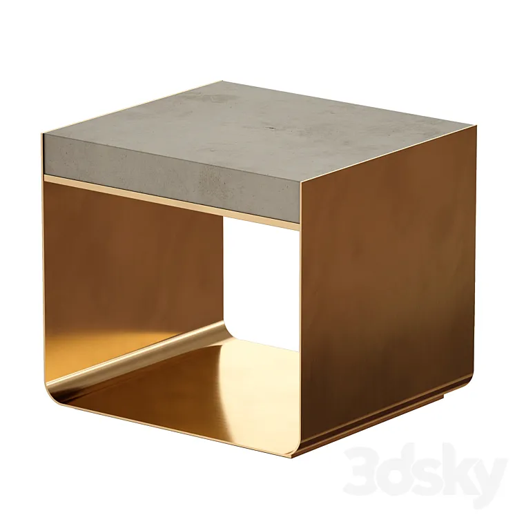 Dexter Concrete Top End Table (Crate and Barrel) 3DS Max