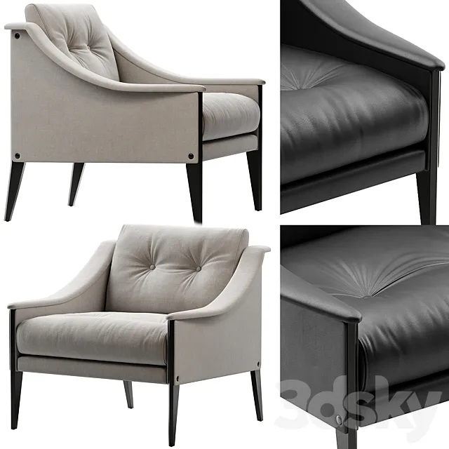 Dezza armchair Poltrona Frau 3ds Max